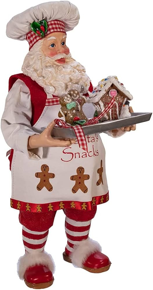 Kurt S. Adler 11-Inch Gingerbread Chef Santa Figurine | Amazon (US)