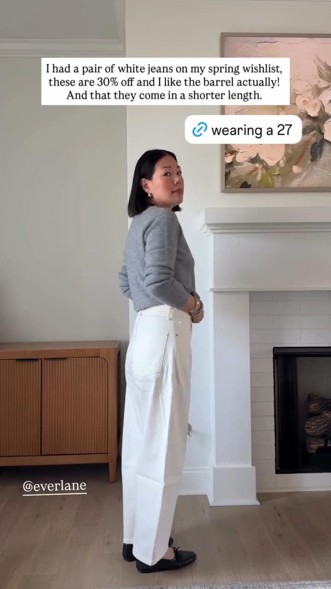 Wearing 27 in white barrel jeans, Small in cashmere cardigan, and flats are TTS  

#LTKPetite #LTKootd #LTKOver40