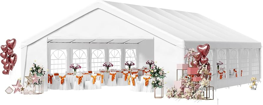 Aoxun 20x40 HDPE Party Tent,Heavy-Duty Canopy Weddings & Events | Amazon (US)