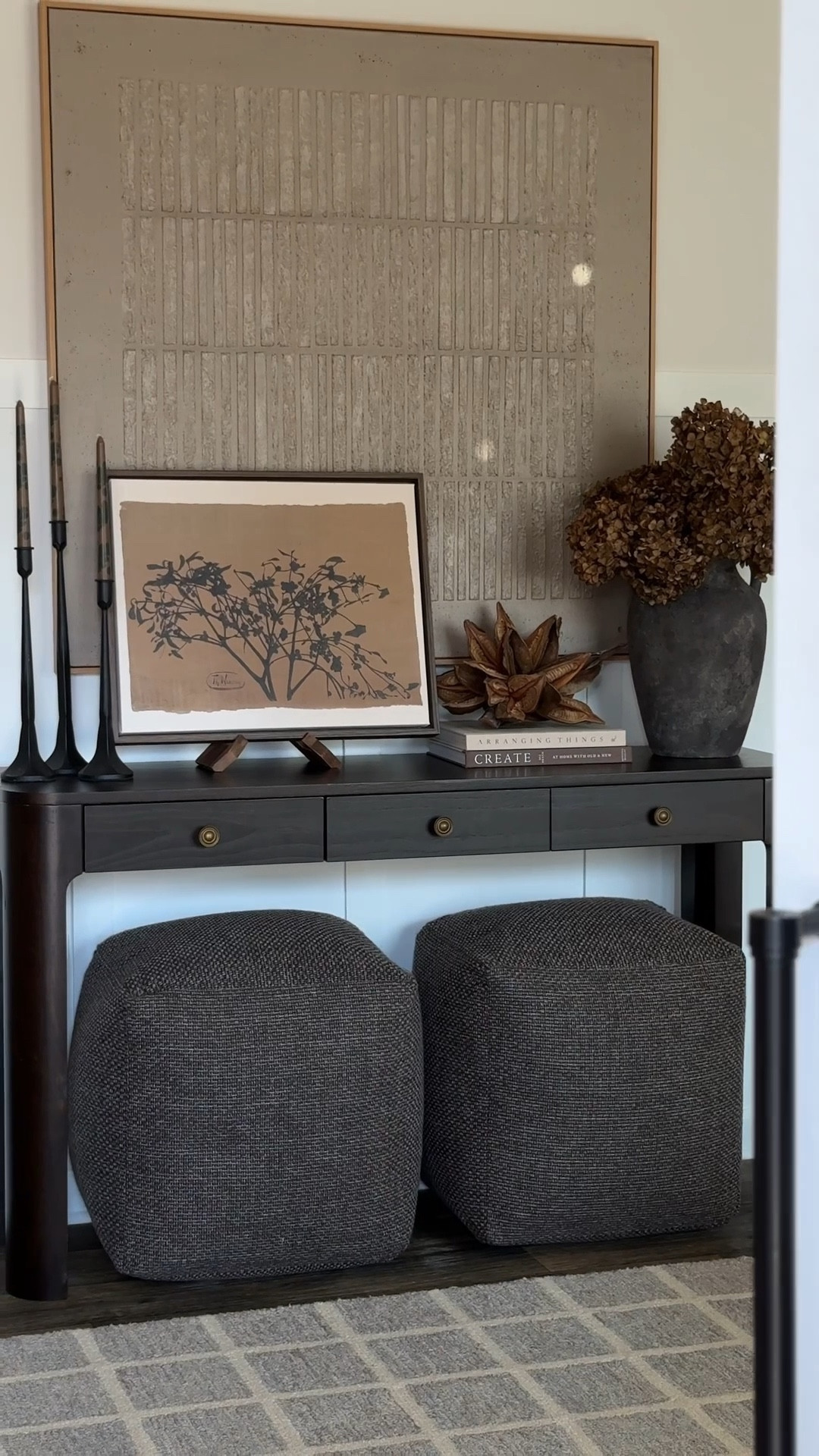 This solid wood console is a BEAUTY🤎 The curved legs, espresso color, 5 minute assembly, vintage hardware and price point are all 🤌🏼 I added all my moody, earthy favorites to style it for winter...


#LTKFindsUnder50 #LTKHome #LTKSaleAlert