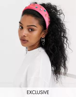 Reclaimed Vintage inspired headband with gems | ASOS US
