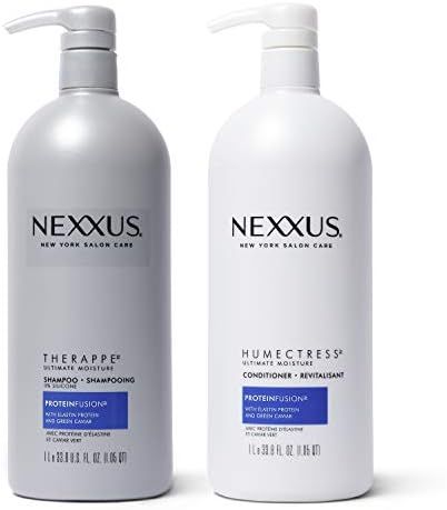 Nexxus Shampoo and Conditioner for Dry Hair Therappe Humectress Silicone-Free, Moisturizing Cavia... | Amazon (US)