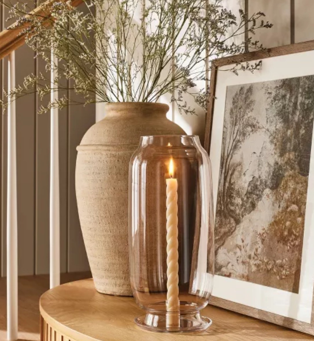 This simple yet elegant hurricane candle holder is so pretty and will make a huge statement in any home . 

#LTKSeasonal #LTKHome #LTKFestival