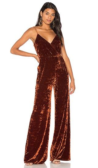 Show Me Your Mumu The Richards Jumpsuit in Copper Crushed Velvet | Revolve Clothing