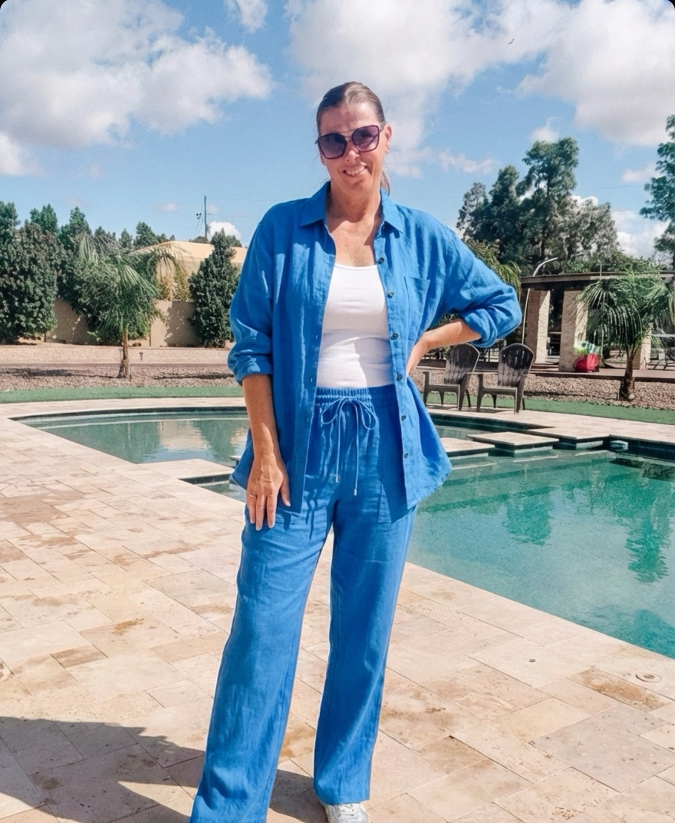 Linen set in this new color

#LTKTravel #LTKootd #LTKOver40