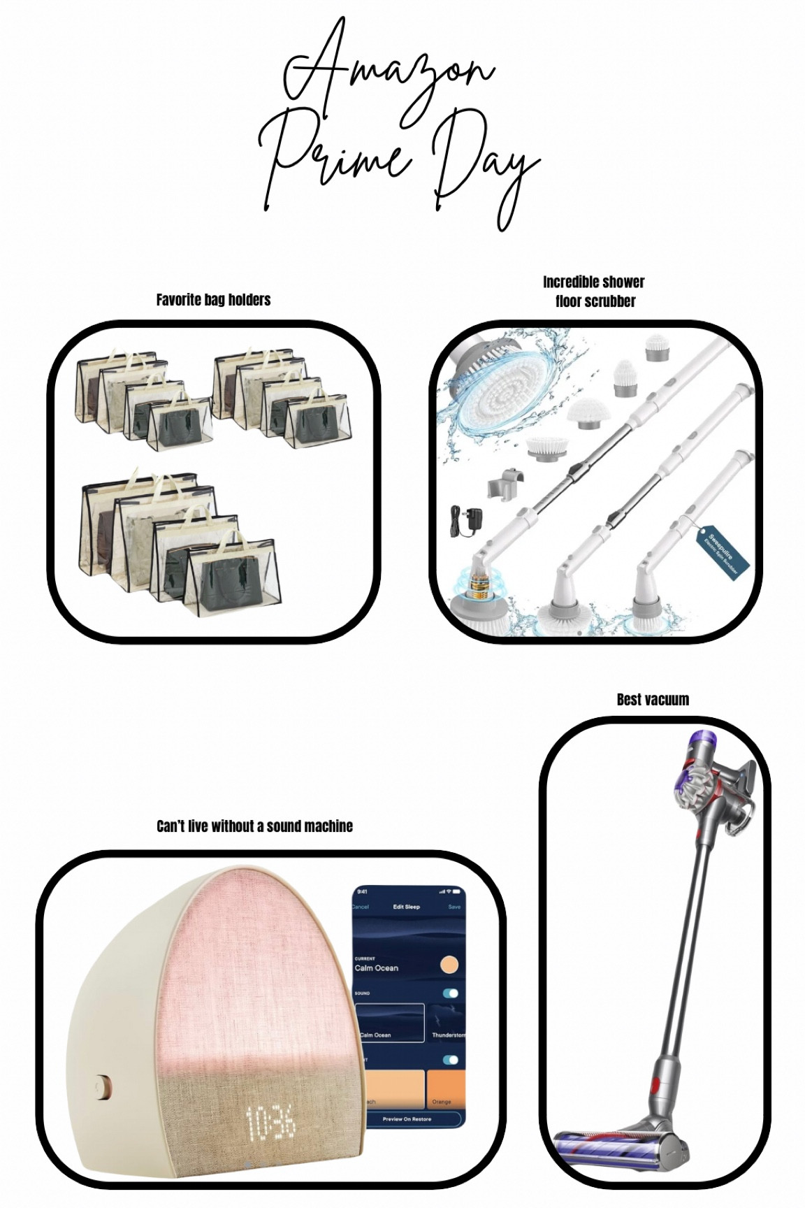Favorite home items on Prime Day! 

Organization, cleaning brush, sound machine, vacuum, Dyson, Amazon, summer deals

#LTKSeasonal #LTKHome #LTKFindsUnder50