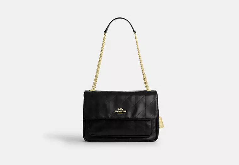 Coach Outlet Elodie Crossbody Bag With Quilting - Black, Size: Medium | Coach Outlet US