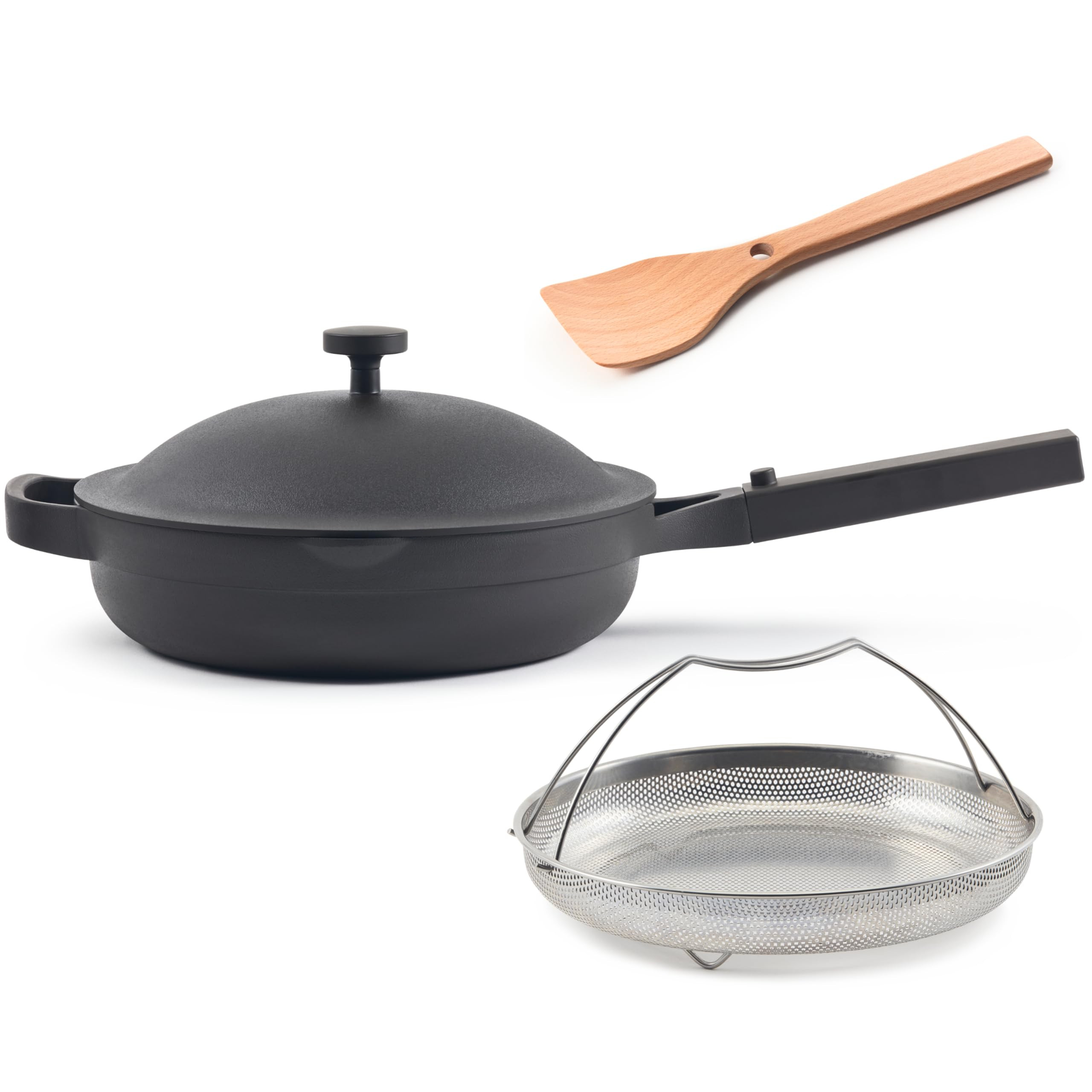 Our Place Always Pan 2.0 | 10.5" Ceramic Pan with Modular Lid, Steamer Basket & Spatula | Patented 10-in-1 Nonstick, Non-Toxic Cookware Made Without PFAS | Induction & Oven-Safe up to 450°F | Char | Amazon (US)