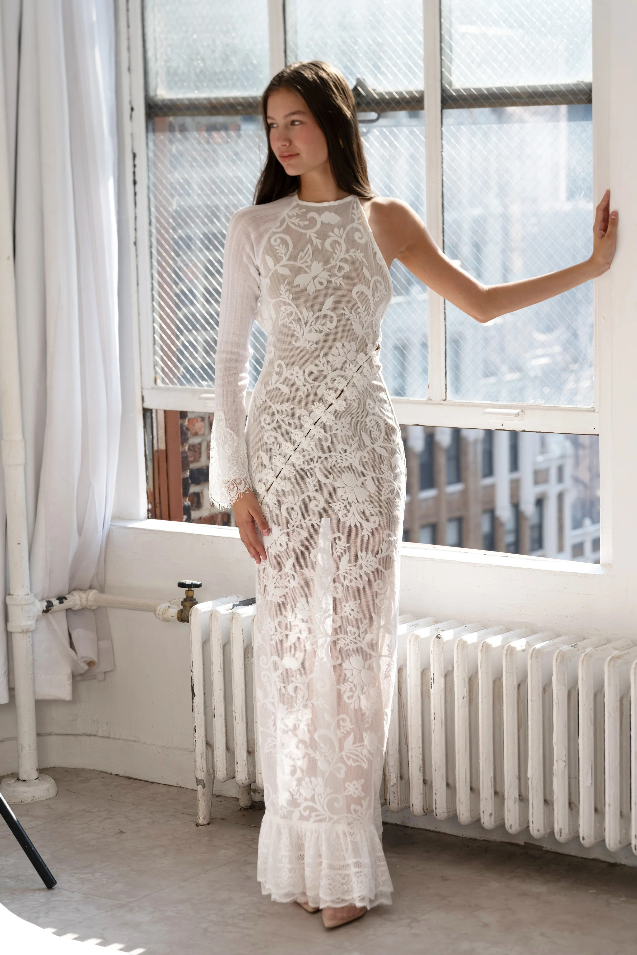 Parterre Asymmetrical Dress | Yellow The Label