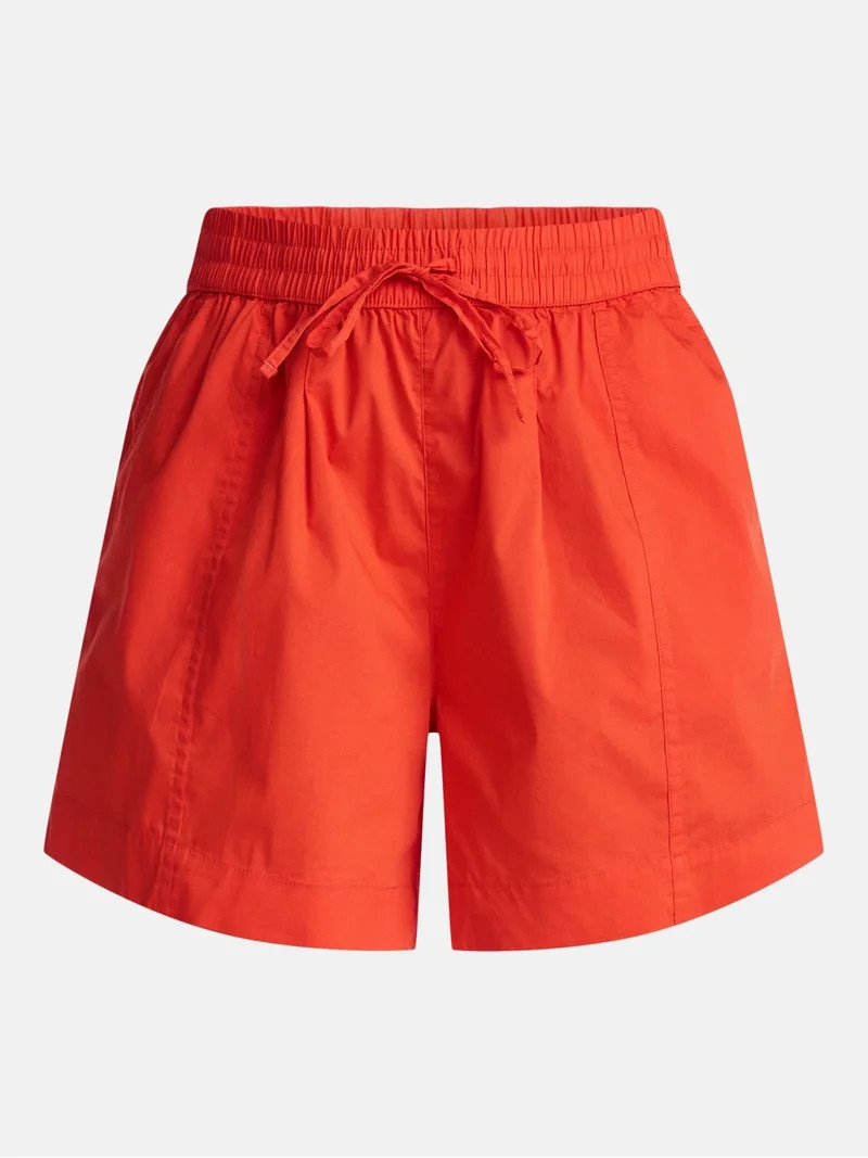Time and Tru Women’s Mid Rise Poplin Shorts, Sizes XS-XXXL | Walmart (US)