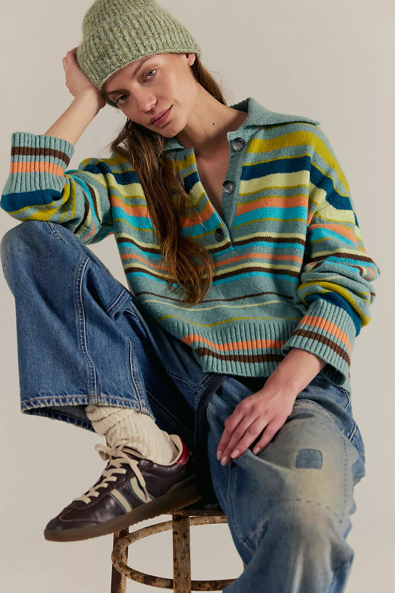 Trading Up Striped Polo | Free People (Global - UK&FR Excluded)