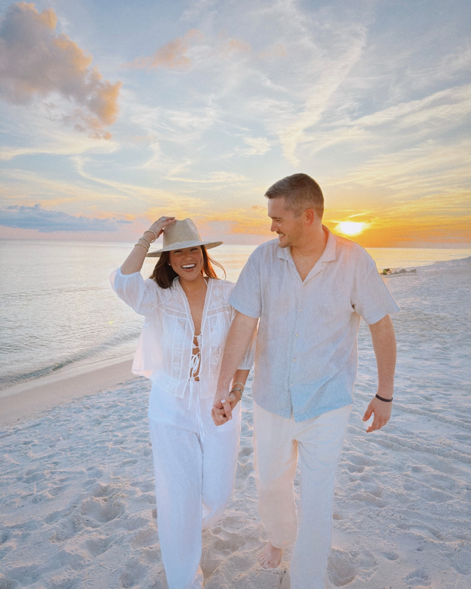 All white look for beach vacation! Would be cute for family beach photos or honeymoon or bachelorette. 
The top is the brand Joie (found at TJ Maxx) and I can’t find it online to link.

#LTKTravel #LTKWedding