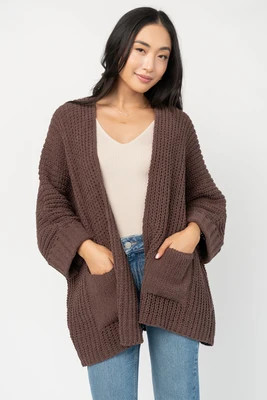 Cybele Oversized Cardigan | Dark Brown | Baltic Born