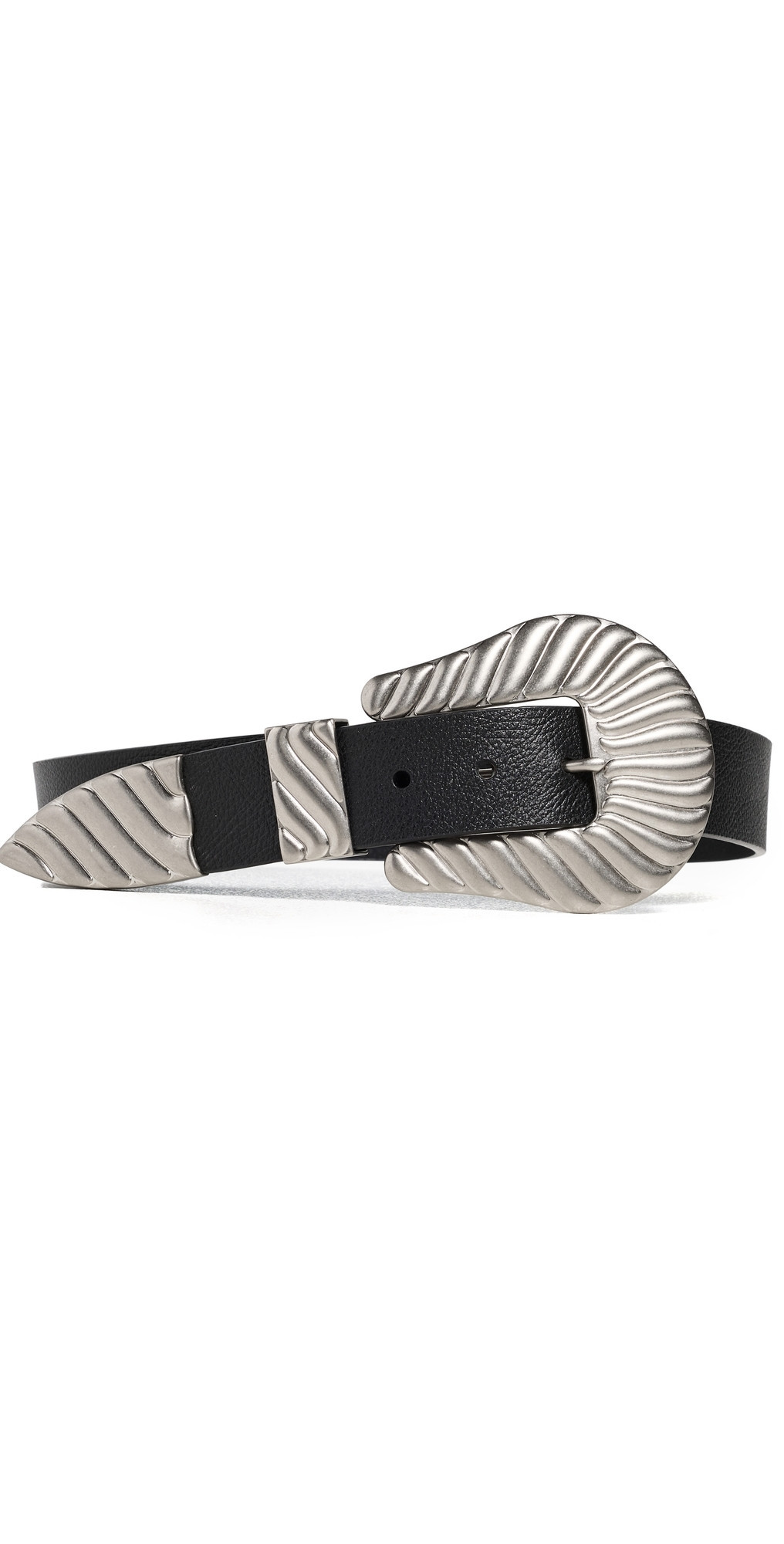 THE GREAT. Stetson x THE GREAT. The Big Buckle Belt Black with Silver M | Shopbop