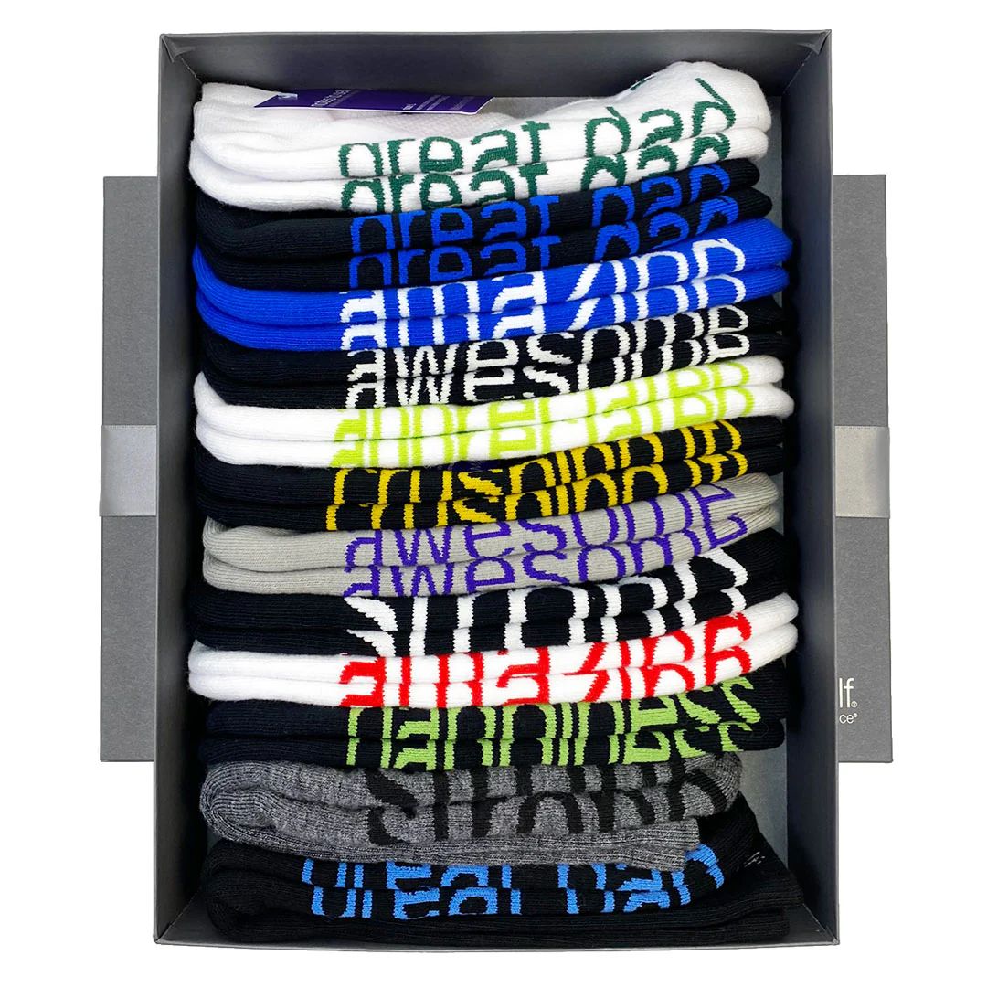 Honoring a Great Dad, 12-pair sock gift set in keepsake box | notes to self