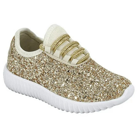 Forever Link Remy Women Sequin Lightweight Glitter Sneakers Cross Training Shoes | Walmart (US)