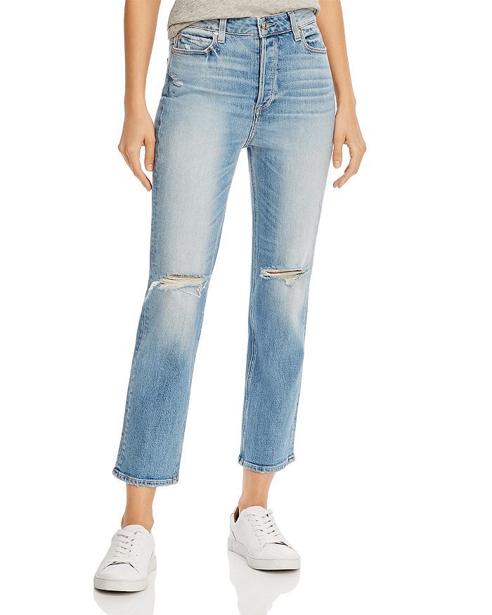 PAIGE Sarah Ripped Straight-Leg Jeans Women -  All Women - Bloomingdale's | Bloomingdale's (US)