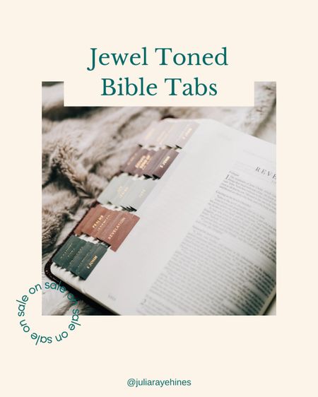 Jewel Toned Bible Tabs ON SALE from The Daily Grace Co. ✨

The quality of these are perfect for handling my bible daily and I love that I can flip to the books so much easier.