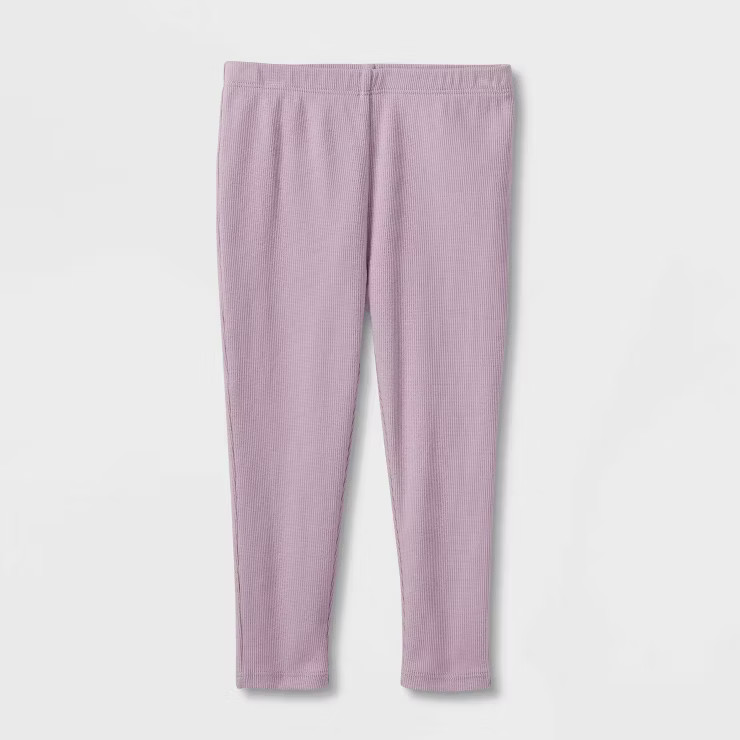 Grayson Mini Toddler Girls' Ribbed Leggings - Purple | Target