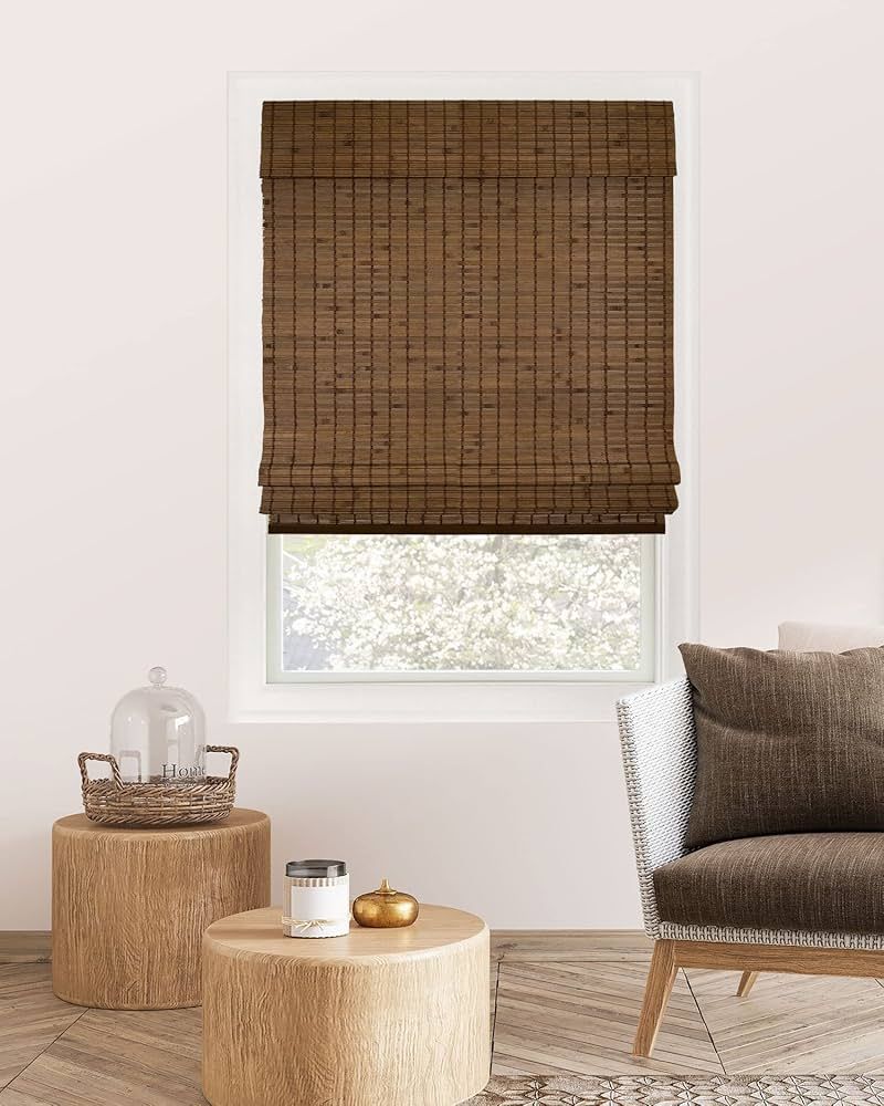 CHICOLOGY Blinds, Roman Home Bamboo Patio, Blinds & Shades, Window Shade, 31" W X 64" H, Pinecone | Amazon (US)