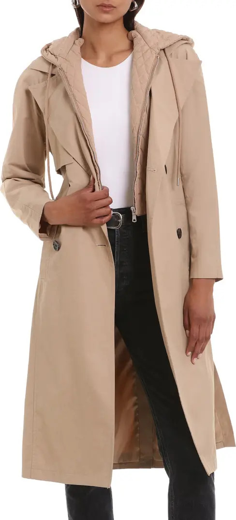 Hooded Belted Water Resistant Rain Coat | Nordstrom