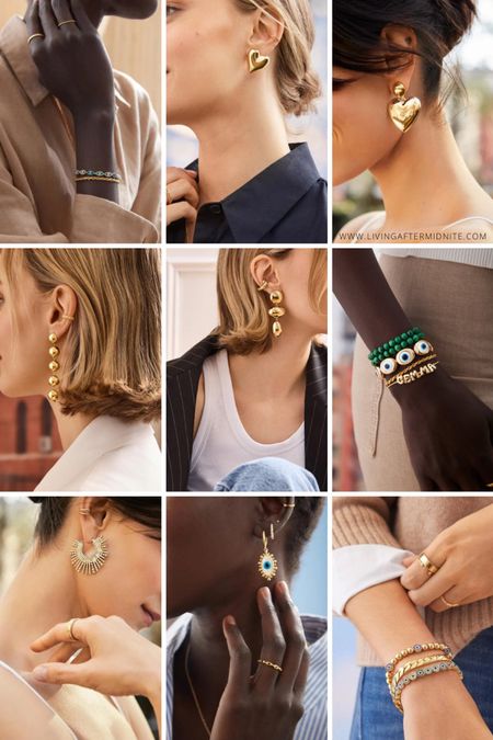 Pretty gold statement jewelry / heart earrings / gold earrings / evil eye jewelry / 25% off BaubleBar sale

#LTKfindsunder50 #LTKsalealert #LTKstyletip