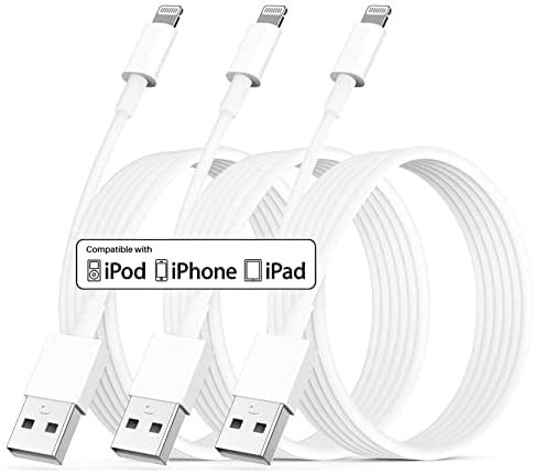 [Apple MFi Certified] iPhone Charger 10 ft 3 Pack, Lightning to USB Cable 10 Foot, Long Fast iPho... | Amazon (US)