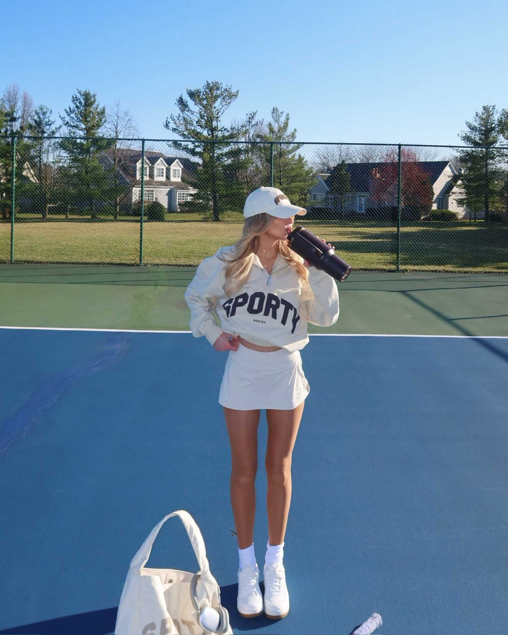 Sporty cute look!! 

Bo&tee - spring loungewear - athelisure - cute tennis outfits - athletic outfits - spring fashion - tennis outfits - athletic skirt

#LTKSeasonal #LTKfitness #LTKstyletip