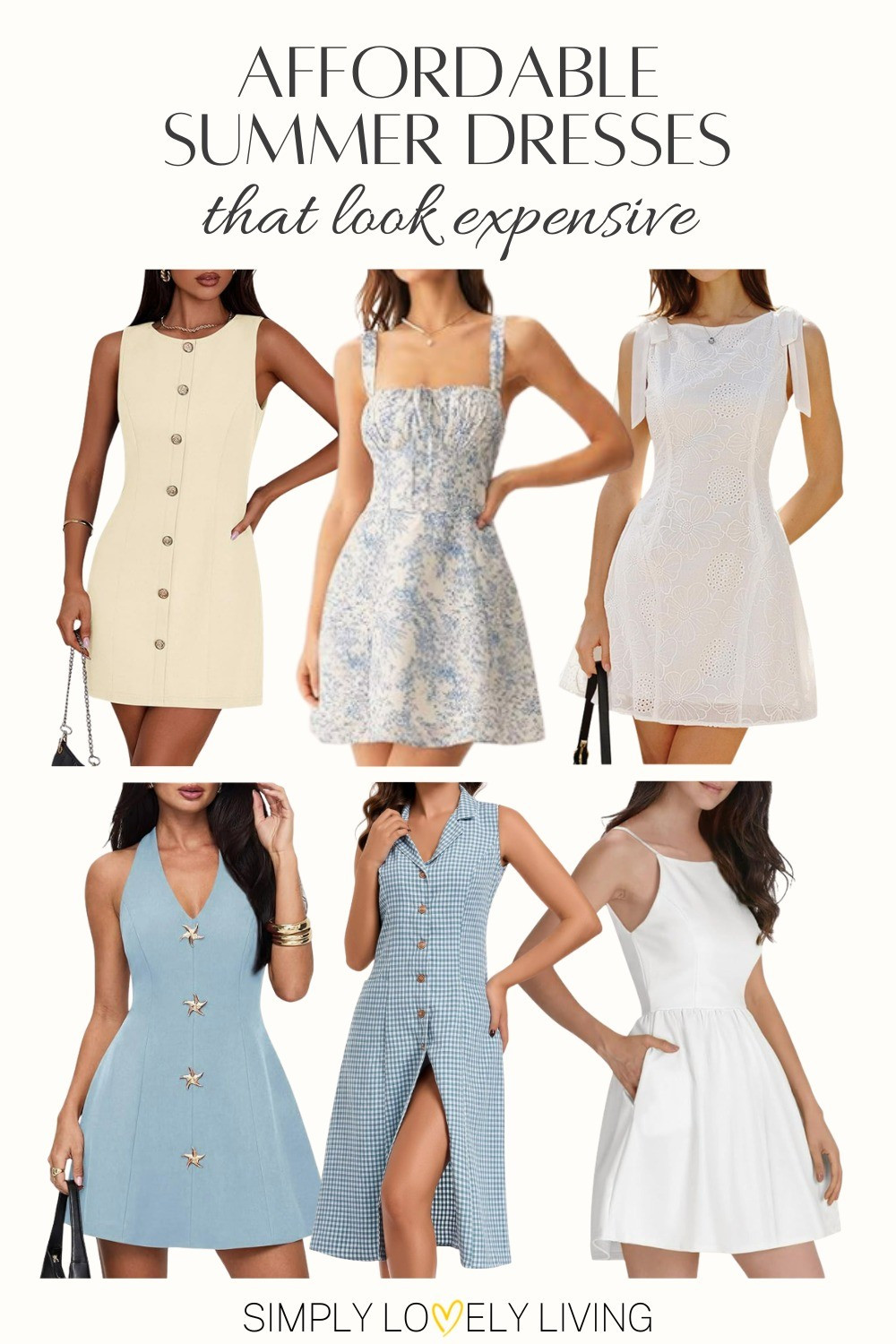 Amazon affordable Summer dresses that look expensive. Button down dress. Floral dress. White dress with shoulder ties. Starfish button dress. Blue plaid midi dress. Mini skater dress with pockets. #LTKfind #summerdresses

#LTKSeasonal #LTKTravel