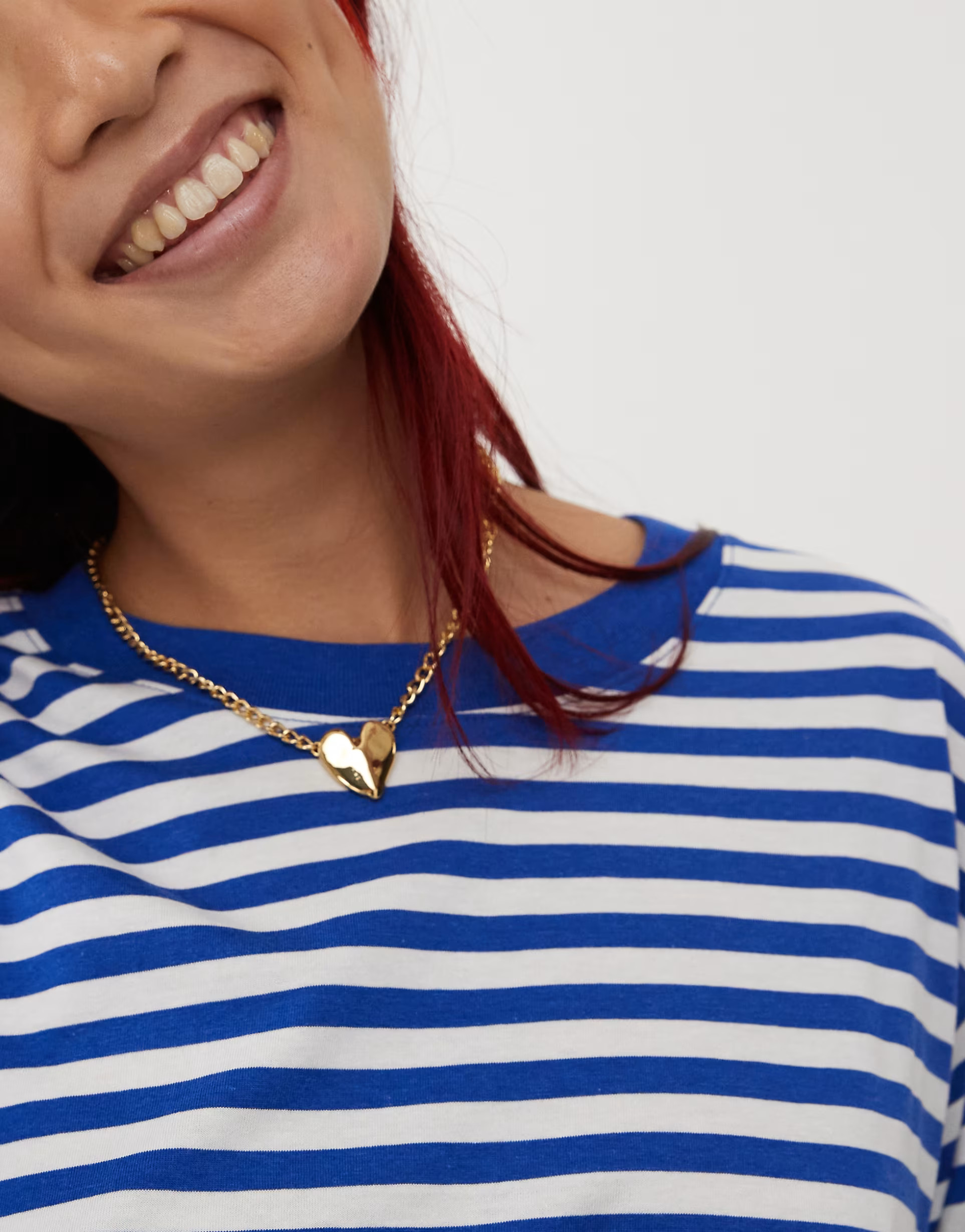 Monki long sleeve top in blue and white stripes | ASOS | ASOS (Global)