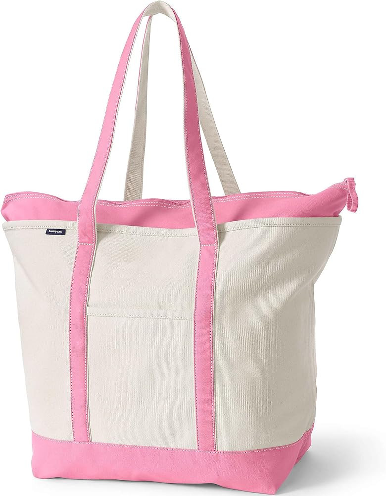 Lands' End Zip Top Canvas Tote Bag | Amazon (US)
