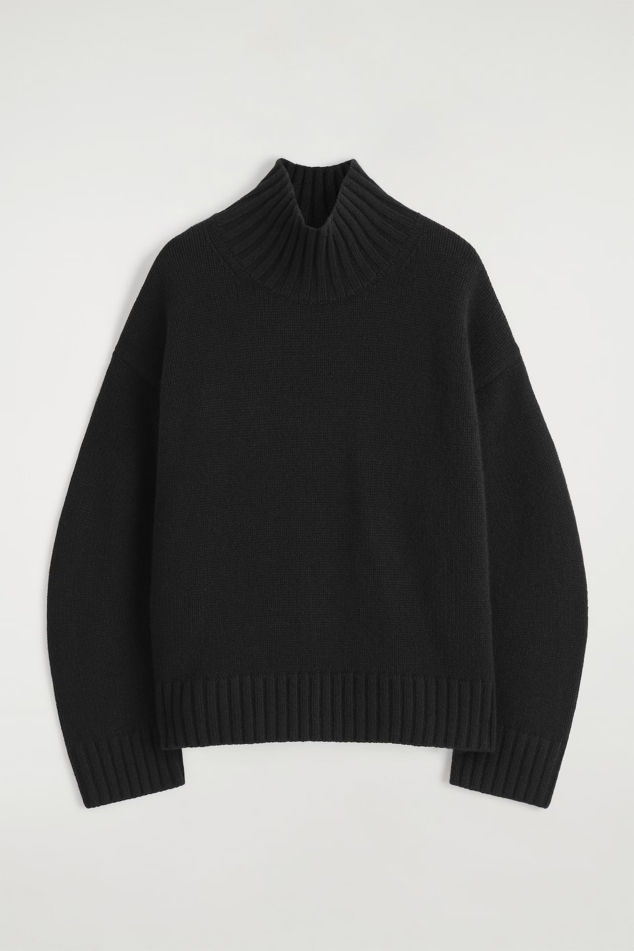 CASHMERE FUNNEL-NECK JUMPER - BLACK | COS GB | COS UK