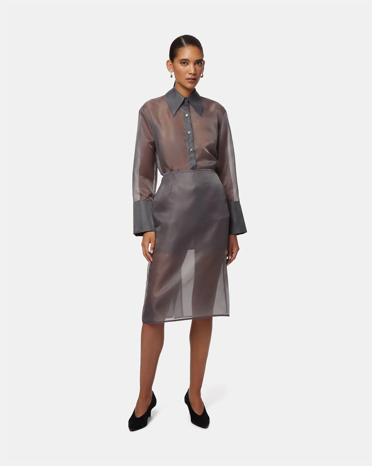 Tyra Organza Midi Skirt | Apparis