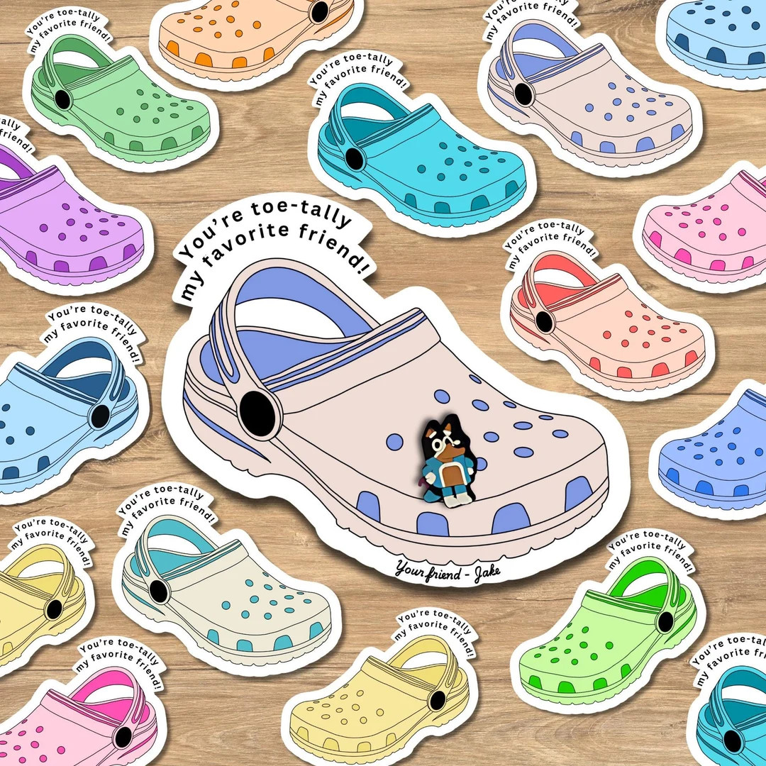 Kid's Class Gift Printable, Classroom Valentines, DIY Birthday Party Favor, Shoe Charm, Valentine... | Etsy (US)