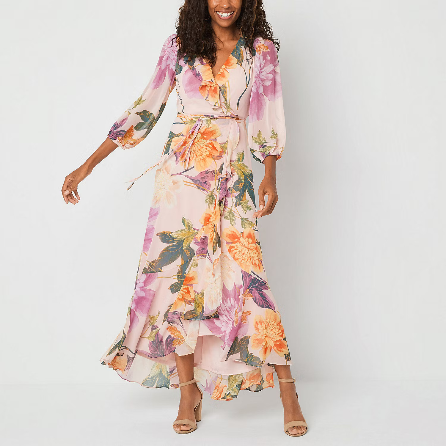 new!Danny & Nicole 3/4 Sleeve Floral Maxi Dress | JCPenney