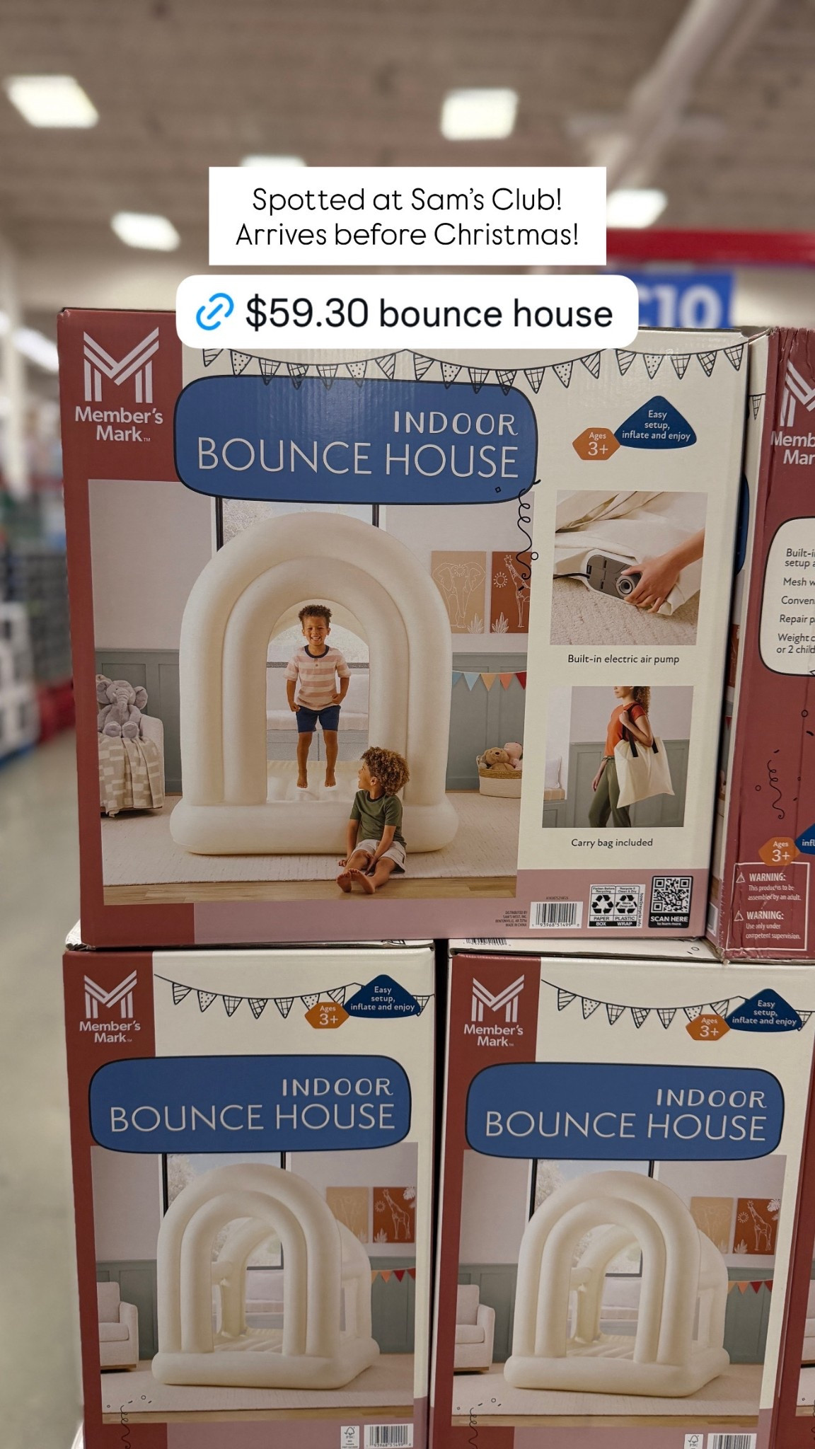 Spotted this bouncy house at Sam’s Club today! On sale for under $60 and has a built in pump. This would be so fun for the kids on Christmas!

#LTKSaleAlert #LTKGiftGuide #LTKHoliday