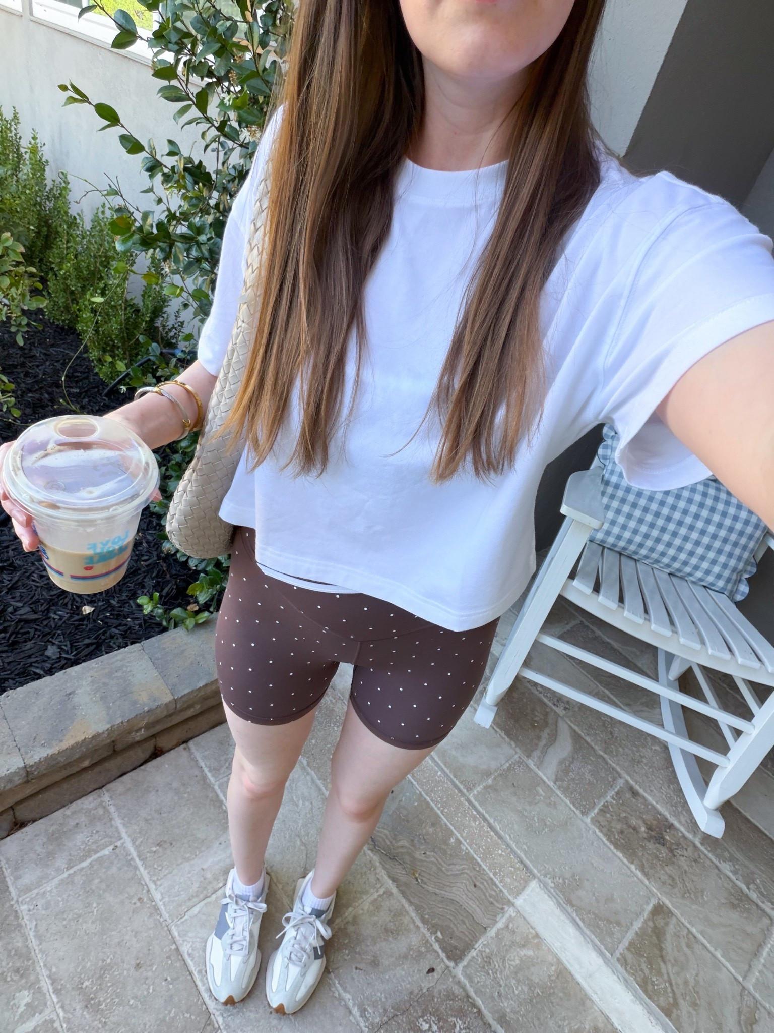 Size XS in tee, S in polka dot pieces!