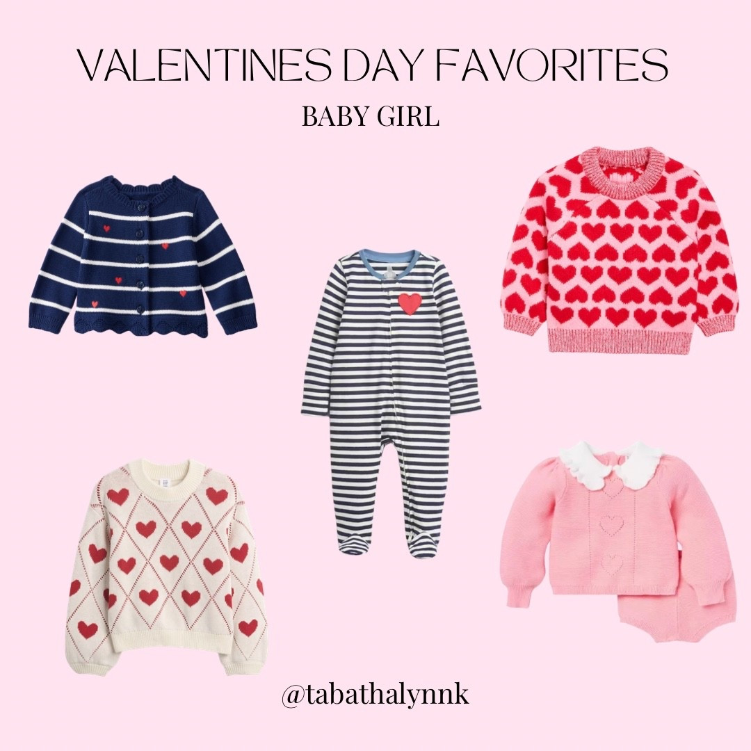 There are so many cute finds for baby girls Valentine’s Day outfits, but here are just a few of my favorites from Gap, Old Navy, Carters and Janie and Jack! 

#LTKmomlife #LTKValentine #LTKBaby