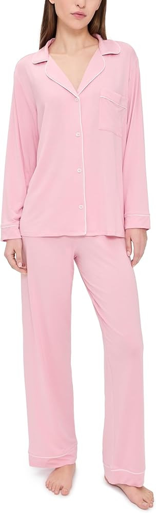 Eberjey Gisele Classic Women's Pajama Set | Long Sleeve Shirt + Long Pants | Amazon (US)