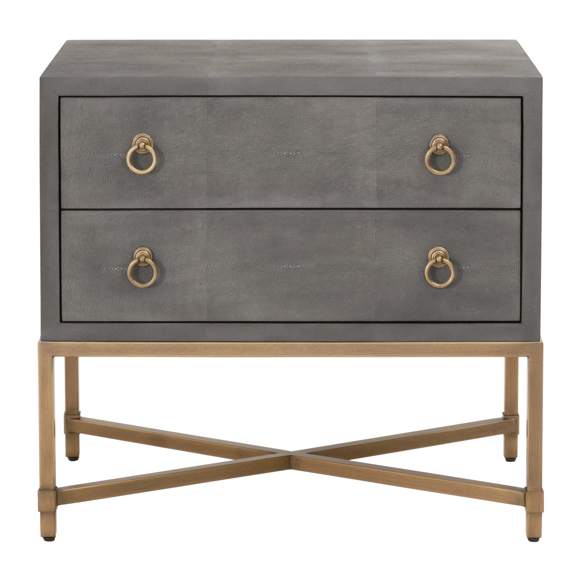 Willa Arlo™ Interiors Mercato Shagreen 2-Drawer Nightstand & Reviews | Wayfair | Wayfair North America