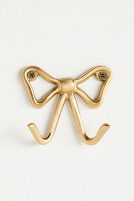 Natalia Bow Brass Double Bath Hook | Anthropologie (US)