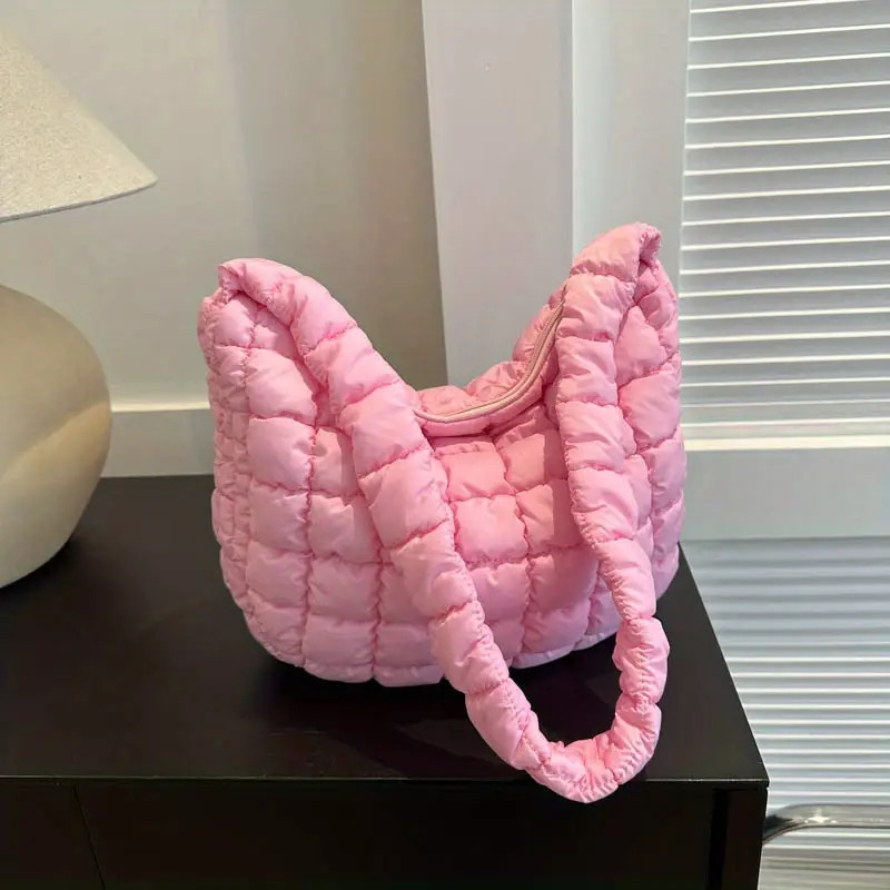 Large Capacity Quilted Hobo Bag Fashion Crossbody Bag - Temu | Temu Affiliate Program