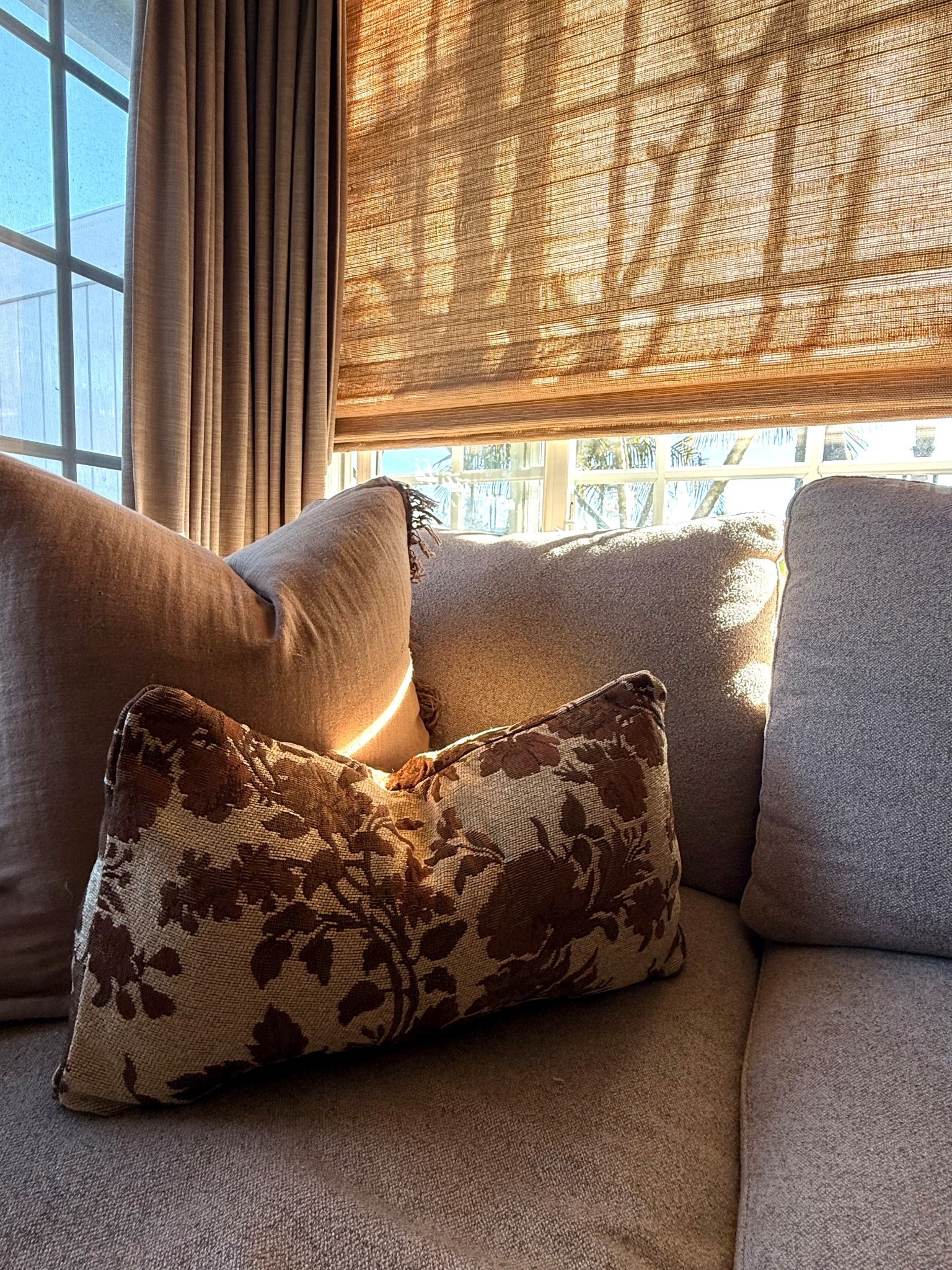 Reversible Tapestry pillow cover styled in my living room 
I love mixing vintage-inspired textiles with neutral layers to create that collected, traditional feel. 

#LTKSeasonal #LTKSpringSale #LTKHome