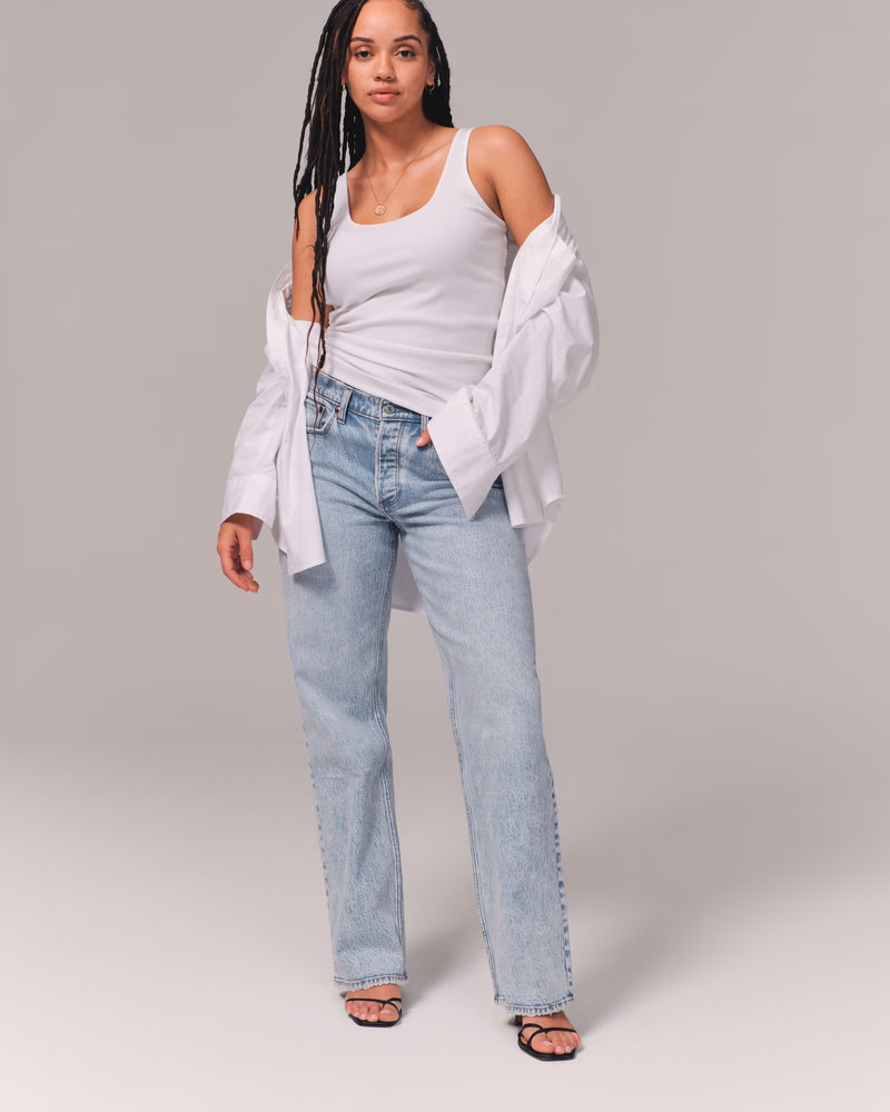 Women's Curve Love Low Rise 90s Baggy Jean | Women's Bottoms | Abercrombie.com | Abercrombie & Fitch (US)