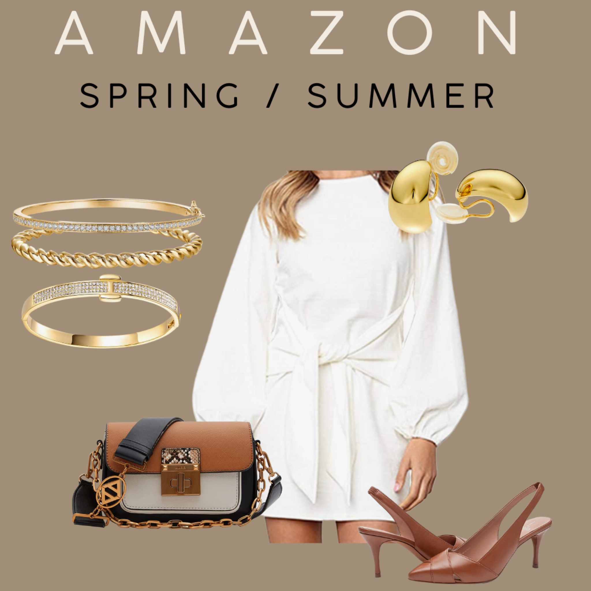 Classic and timeless Spring to Summer outfit from Amazon.This dress is versatile.  You can dress it up with heels. For a more casual look switch out the heels for sandals and the purse for a woven straw purse. You can even wear it with sneakers and a denim jacket to run your errands. It comes in so many pretty colors! 

#LTKSeasonal #LTKstyletip #LTKFind