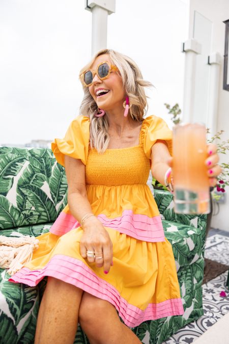 cheers we made it to summer!!! colorbloced cuteness to match my drink = yes please. shop my tiered diamonds mini for just $83 = a splash full of tropical fun! wearing small and runs TTS — use natasha15 for 15% off at avara || 

#LTKfindsunder100 #LTKSeasonal #LTKtravel
