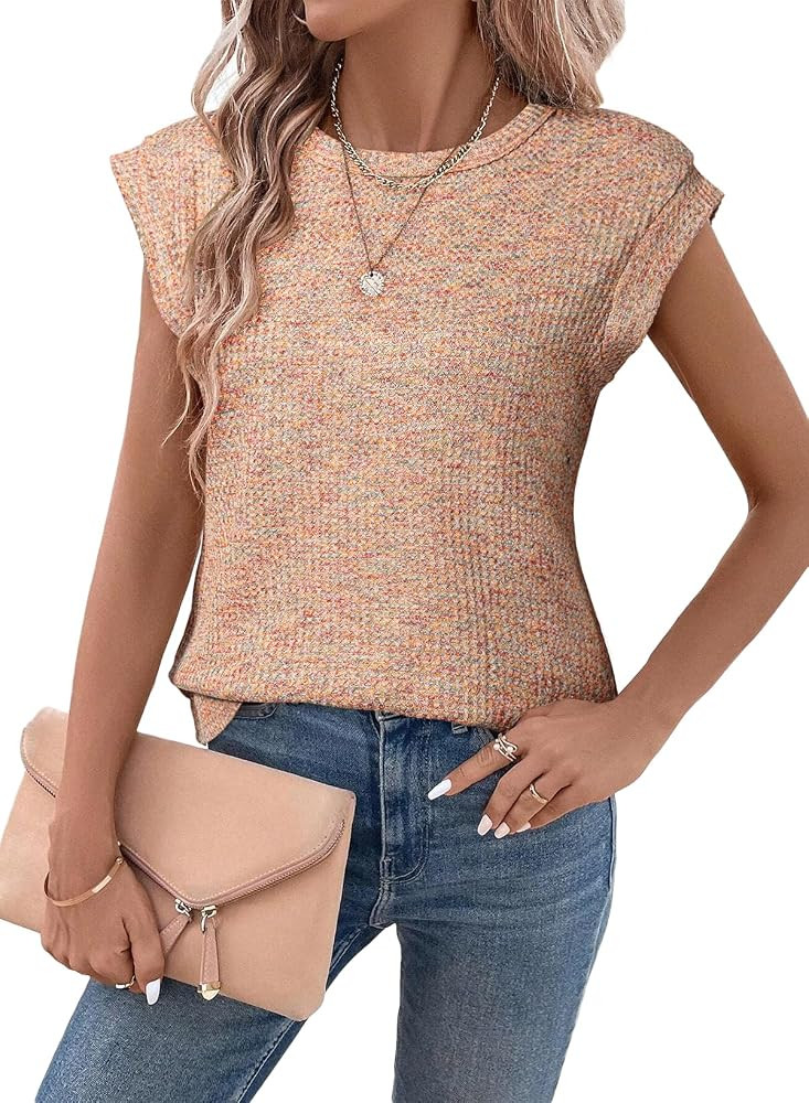SHEWIN Summer Women Waffle Knit Tops Multicolor Fabric Shirts Business Casual Dressy 2026 | Amazon (US)