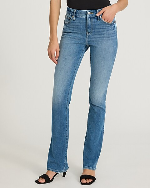 Mid Rise Light Wash Wash FlexX Skyscraper Jeans | Express