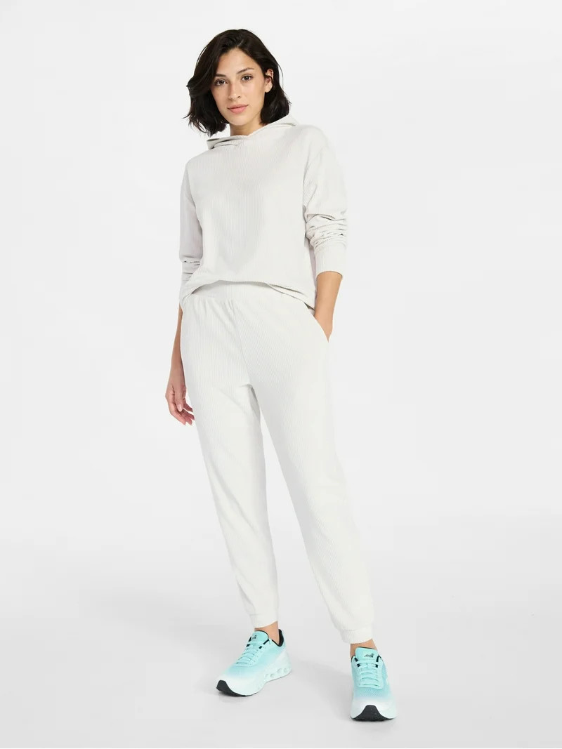 Avia Women's Ribbed Velour Jogger Pants, Sizes XS-XXXL | Walmart (US)