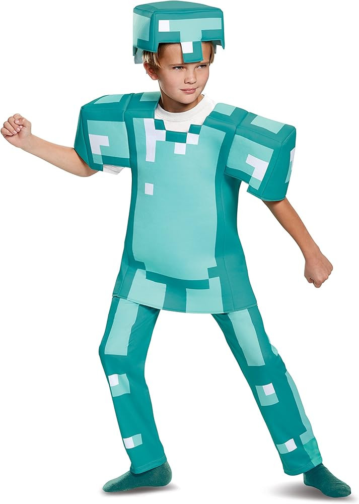 Armor Deluxe Minecraft Costume, Blue, Small (4-6) | Amazon (US)